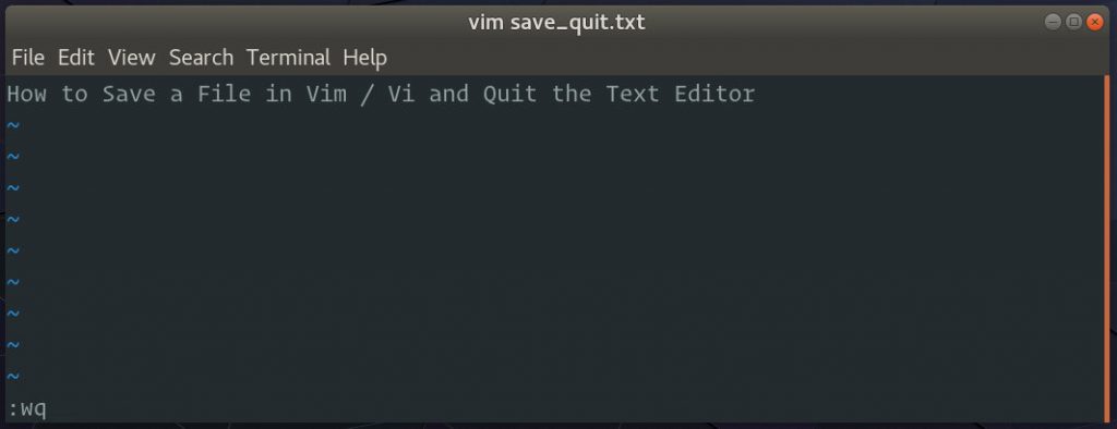 نحوه ذخیره فایل در ویرایشگر Vim / Vi